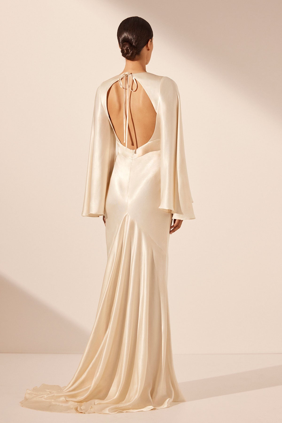 Simple Chiffon Beach Wedding Dresses Backless Wedding Gown With Lace DTW297  – DressTok.co.uk